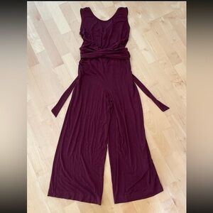 Amour Vert Burgundy Modal Jumpsuit XS
